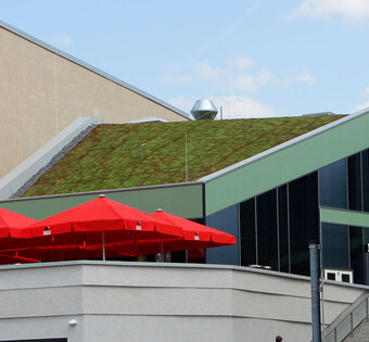 Außenbereich des BLOCK HOUSE Restaurants am Zoo Palast in Berlin 