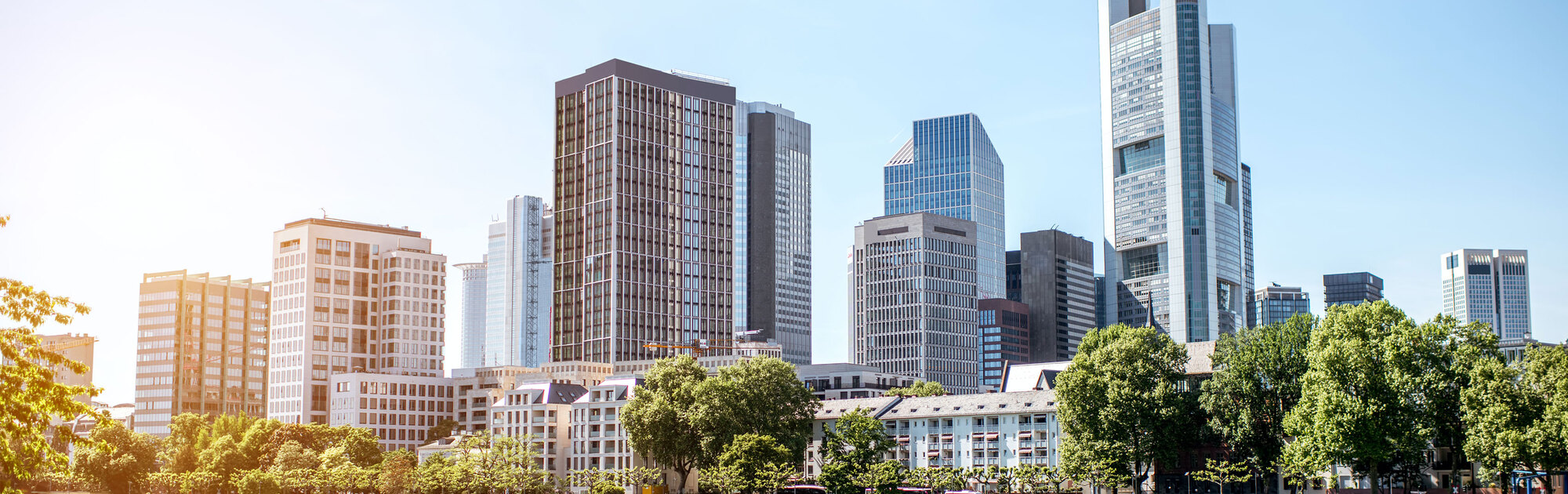 Skyline der Stadt Frankfurt.