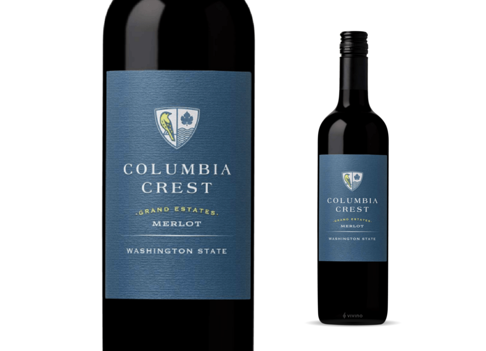 Zwei Flaschen des Merlots vom amerikanischen Weingut Columbia Crest. 