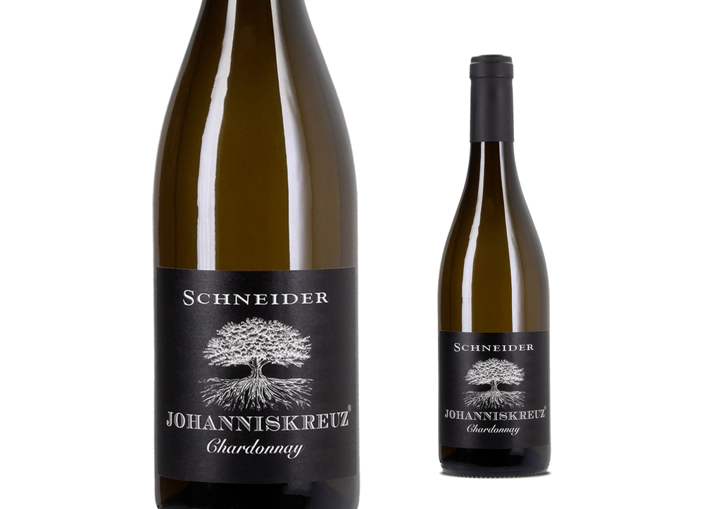 Flasche 2021er Chardonnay Johanniskreuz von der Winzerei Markus Schneider